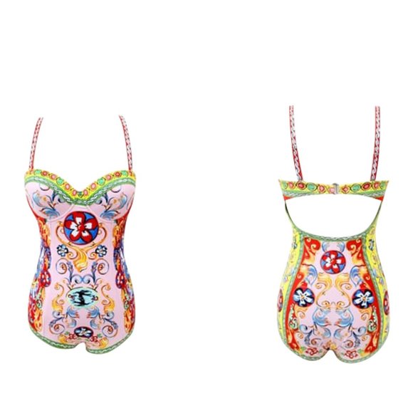 Loremar One Piece Swimsuit Push Up Padded  Bra - Picture 5 of 8